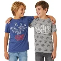 Jurassic World T-Shirt 2x Jurassic World T-Shirt Kinder Doppelpack Gr. 134-176