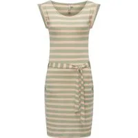 Ragwear Sommerkleid Tagg Stripes gestreiftes Damen Minikleid mit Taillenband und Taschen