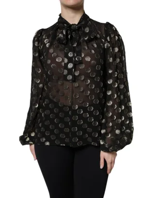 Seidenbluse mit Pünktchen
