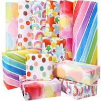 LuxusKollektion Geschenkpapier 6-teiliges Geschenkpapier-Set für Geburtstag und Weihnachten 70x50cm