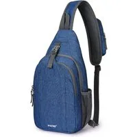 G4Free Schultertasche RFID-blockierender Sling-Rucksack mit Brusttasche, Brusttasche RFID-Blockierung Tourenrucksack Reiserucksack Rucksack
