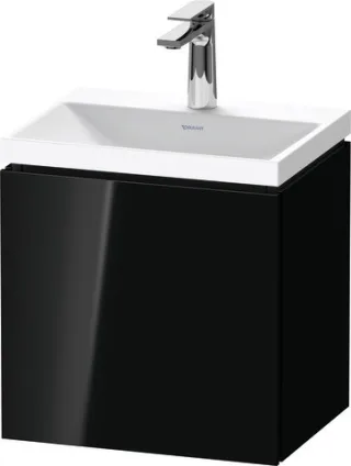 Duravit L-Cube c-shaped Set wandhängend Schwarz Hochglanz 450x350x480 mm - LC6949O40400000 LC6949O40400000