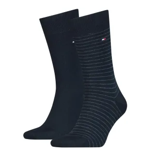 Tommy Hilfiger - Gestreifte Socken schwarz - Gr. - 43-46