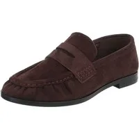 Ital-Design Damen Loafer Mokassin-Optik Slip-on Halbschuh Slipper (92125234) Blockabsatz Mokassins in Braun