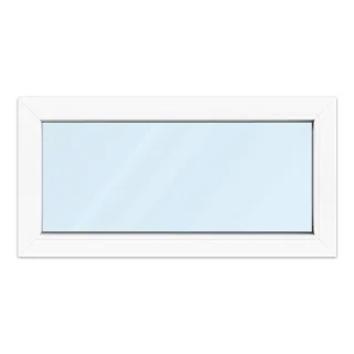 Kellerfenster 100x50 cm, Kunststoff aluplast IDEAL® 4000, Weiß, 1000x500 mm, einteilig festverglast, 2-fach Verglasung, individuell konfigurieren
