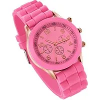Taffstyle Quarzuhr Damen Uhr Silikon Armbanduhr Chrono Look Roségold leicht elegant, (Modische Damenarmbanduhr mit weichem Silikonarmband, roségoldfarbenen Details und angenehmem Tragekomfort in verschiedenen Farben)