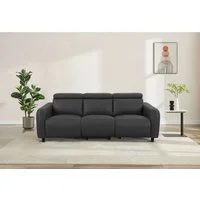 OTTO home 3-Sitzer SKAANE Lederoptik, 229 cm, manuelle-u. elektrische Relaxfunktion, Relax-Funktion in 2 Sitzen, Kopfteilverstellung, Federkernpolsterung