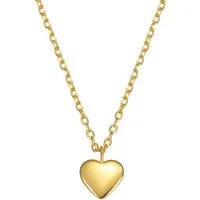 Hey Happiness Kette mit Anhänger Love Herz, Herzketten zur Auswahl, Zarte 925 Silber Herz Damenkatte mit/ ohne Kristall