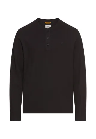 camel active - Henleyshirt aus reiner Baumwolle asphalt - Gr. - 3XL