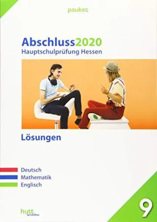 Abschluss 2020 - Hauptschulprüfung Hessen - Lösungen: Deutsch Mathematik Englisch (pauker.)