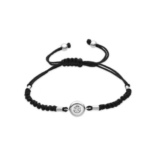 Luxenter 925 Sterlingsilber und Brilliant Zirconia-Armband mit Rhodium-Finish – Knopf
