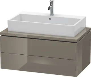 Duravit L-Cube Konsolenwaschtischunterbau wandhängend Flanell Grau Hochglanz 920x547x400 mm - LC5818 LC581808989