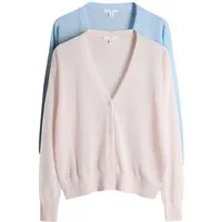 The Set Strickjacke The Set transparente Strickjacken, 2er-Pack (2-tlg)