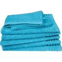 Dyckhoff Waschhandschuh Waschhandschuh-Set BRILLANT 6-tlg., Baumwolle, 550 g/m², Frottier (Packung, 6-St), Baumwolle
