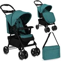 MoMi Kinder-Buggy Isla, Rotierendes Kindertablett, Organizer und Zubehör inklusive