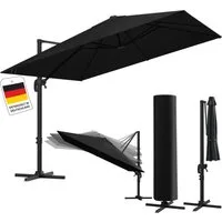 STEELSØN Sonnenschirm Elaris, LxB: 300x300 cm, Ampelschirm inkl. Abdeckung, UV50+, 300x300 cm quadratisch, neigbar und 360-Grad drehbar, schwarz