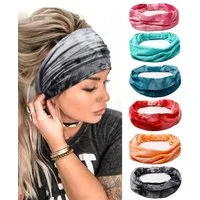 Zaewry Haargummi Haarband Damen Stirnband Damen 6er Pack, 15cm Extra Breit, 6-tlg., Haarbänder Dünn, Elastische Kopftuch Weiche Mehrfarbig Headband