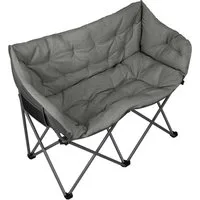 Woltu Campingstuhl (1 St), Klappstuhl Camping für 2 Personen, Campingsessel mit Metallbeinen