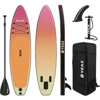 YEAZ Inflatable SUP-Board PARADISE BEACH - EXOTRACE - SET SUP Board und Kit, Inflatable SUP Board, (Set), inkl. Zubehör wie Paddel, Handpumpe und Rucksack