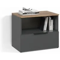Livinity® Kommode Piave, Anthrazit/Sonoma, mit klappe (1 St)