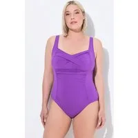 Ulla Popken Badeanzug Badeanzug drapiert Softcups Träger verstellbar