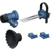 Staubabsaugung GDE max Professional, Staubsauger-Aufsatz blau, mit Adapter für Stockerplatten