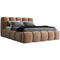 A&J MöbelLand GmbH Polsterbett SONIC-OM mit Bettkasten und Lattenrost (Bett mit Kopfteil. Lattenrost und Bettkasten .Viele Varianten zur Auswahl – wählen Sie Größe und Farbe!, TOP ANGEBOT), Länge: 220 cm Höhe Kopfteil: 100 cm
