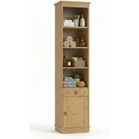 OTTO home Hochschrank Indra, Badschrank, Badmöbel, Badezimmerschrank (B/T/H: 46/32/186 cm) aus massiver Kiefer, mit Schublade, FSC®-zertifiziert