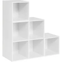 Woltu Bücherregal, 1-tlg., Würfelregal Schrank mit 6 Fächern, 90x90x30cm
