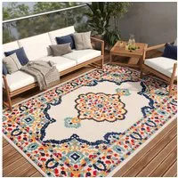 Tapiso Outdoorteppich PATIO, rechteckig, Höhe: 6 mm, In- & Outdoorteppich, Pflegeleicht für Garten, Terrasse, Balkon, Küche