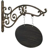 relaxdays Metallschild Gusseisen Wandschild zum Beschriften, (1 St)