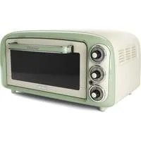 Mini-Backofen Vintage Green weiß/hellgrün, 1.380 Watt, 18 Liter