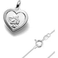 Order & Smile Schmuck Kette mit Anhänger Schutzengel Anhänger: Schmuck Kette aus Silber (Set, inkl. Kette), gestempelt