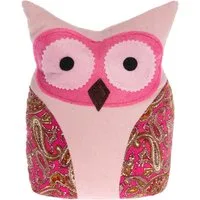 Grafelstein Bodentürstopper Türstopper SILA rosa pink Eule mit Sandfüllung Doorstop H21cm Türsack