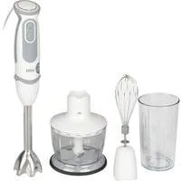 MultiQuick 5 Stabmixer Vario MQ 5235 weiß/grau, 1.000 Watt, mit Zerkleinerer und Schneebesen