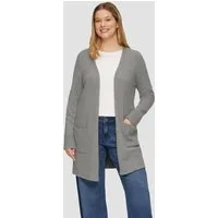 s.Oliver Cardigan Strickjacke Lange Strickjacke mit Rippbündchen