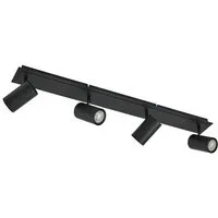 Lindby Deckenstrahler Joffrey, Metall, Schwarz IP20, 4 x 10 W LED