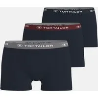 TOM TAILOR Boxershorts Buffer (3er Pack) weich, bequem, basic, eng, Logobund, Baumwollmix