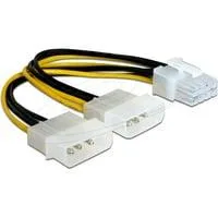 Stromkabel PCI Express 8 Pin > 2x 5,25" Stecker 4 Pin 15cm