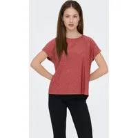 ONLY Kurzarmshirt ONLSMILLA LIFE S/S TOP JRS NOOS regular fit, modisch, Single Jersey, Materialmix, Rundhals