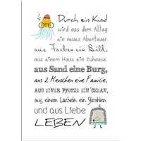 artissimo Deco-Panel Bild 29x41 cm / Kinderbild / Spruchbild / Geschenk Geburt, Kinderzimmer: Spruch Kinder