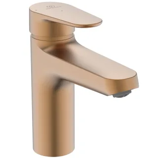 Ideal Standard Waschtischarmatur Alu+ Ausladung 120mm BlueStart mit Ablaufgarnitur Bronze, BE130BR BE130BR