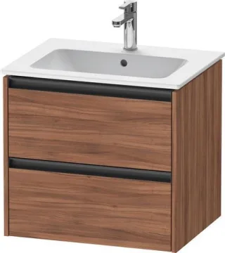 Duravit Ketho.2 Waschtischunterbau wandhängend Nussbaum Matt 610x480x550 mm - K25262079790000 K25262079790000