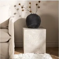 BOURGH Couchtisch VERONA Sofa Tisch - Couchtisch / Beistelltisch 40x40 in Marmor Optik, in modernem Design