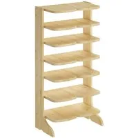 ERST-HOLZ Schuhregal Schuhregal Schuhständer Kiefer Massiv für 14 Paar Schuhe