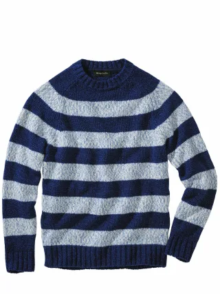 Mey & Edlich Herren Sechs-Ringe-Pullover Blau 85 % Wolle, 11 % Polyamid, 4 % Baumwolle