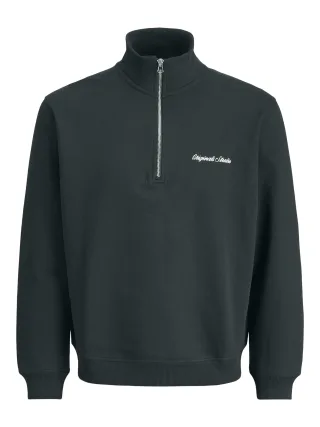 JACK&JONES - JORNORREBRO EMB SWEAT HIGH NECK SN forest river - Gr. - M