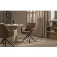 B&D home Polsterstuhl ARVIT (1 St), mit Armlehnen, Taschenfederkern-Sitz, Metallgestell 360° drehbar