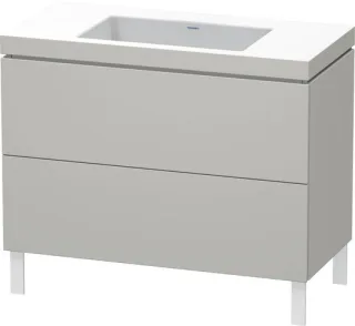 Duravit L-Cube c-bonded Set bodenstehend Betongrau Matt 1000x480x698 mm - LC6938N0707 LC6938N0707