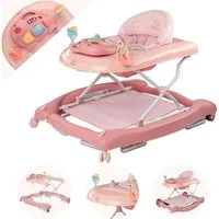 Bronea Lauflernhilfe Happy Life 5-in-1 Gehfrei Baby Babywalker Lauflernwagen Schaukel Wippe, Ausnehmbaren Sitz, Im nu zum Schaukel, Widerstand Reifen einstellbar